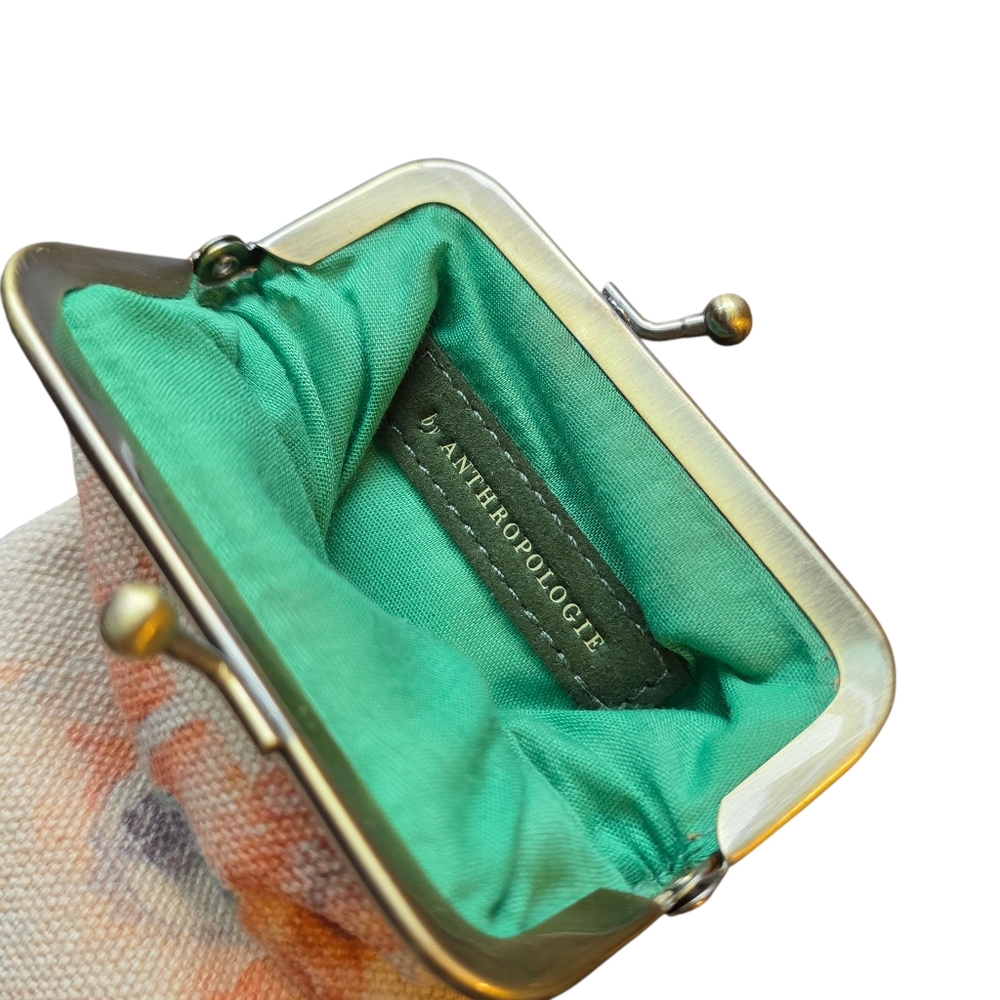 Anthropologie Corgi Sunglasses Canvas Kiss Lock Bag Purse - Picture 3 of 6